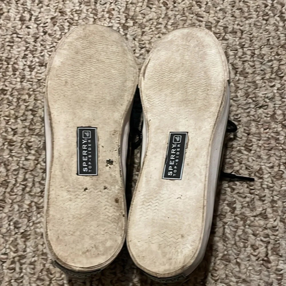 Sperry Leopard Print Boat Shoes in Brown and Black - Picture 4 of 4